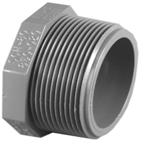 Keeney Mfg Charlotte Pipe Schedule 80 1 in. MPT X 1 in. D MPT PVC Threaded Plug 1 pk PVC081131400